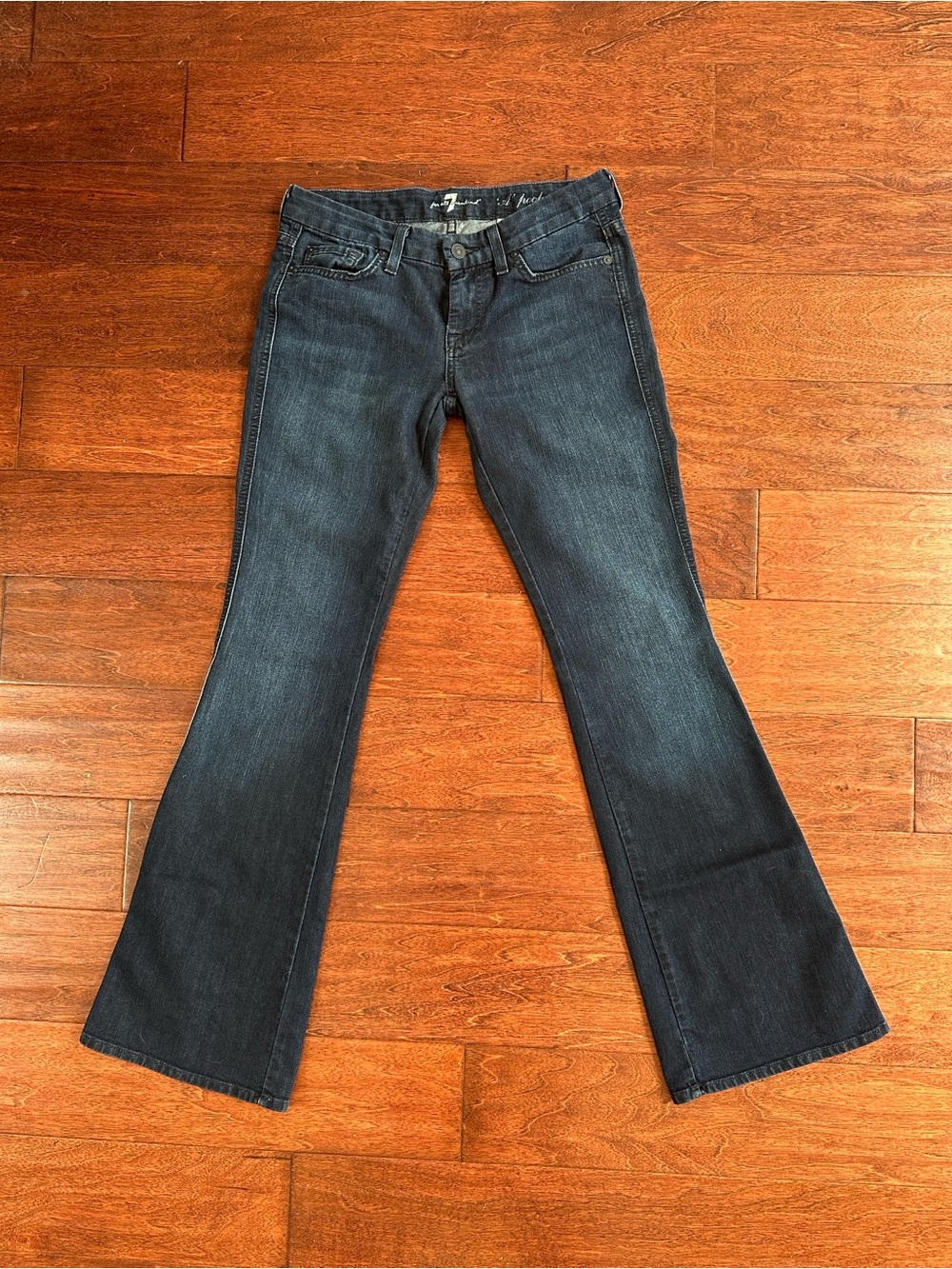 7 For All Mankind Women's Dark Wash Flare Jeans